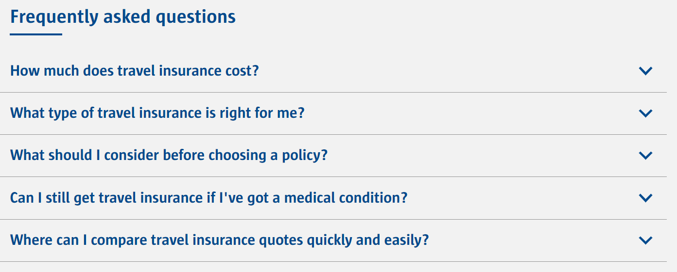 FAQ im Listen-Layout