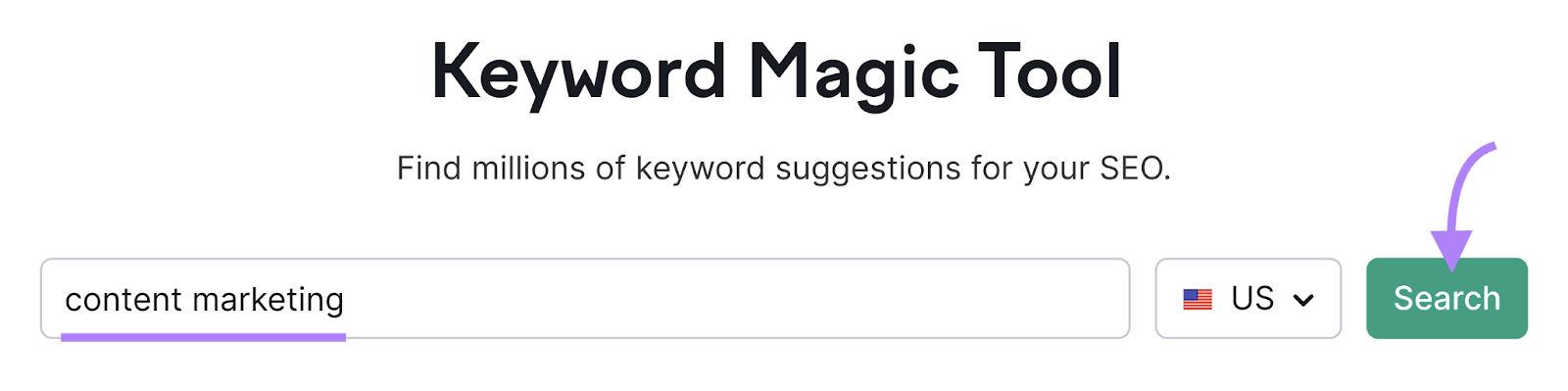 "comprar libros" introducido en la barra de búsqueda de Keyword Magic Tool