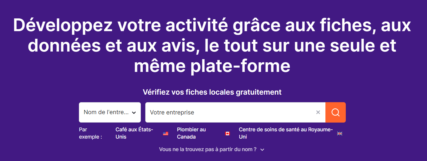 Listing Management, barre de saisie