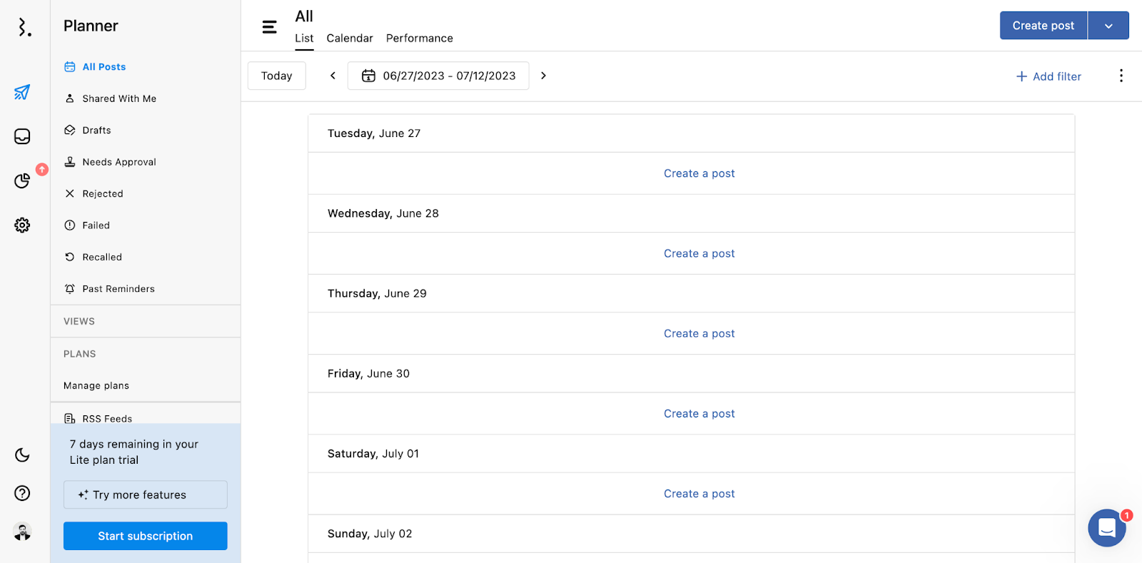Planificador de Statusbrew