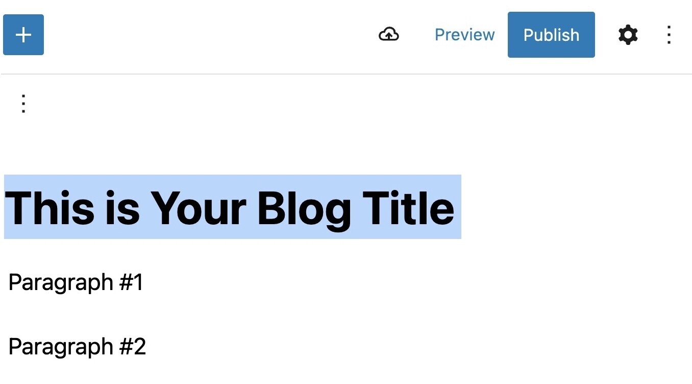 wordpress blog title