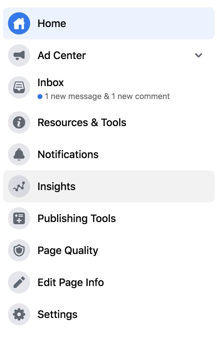 Facebook Insights print