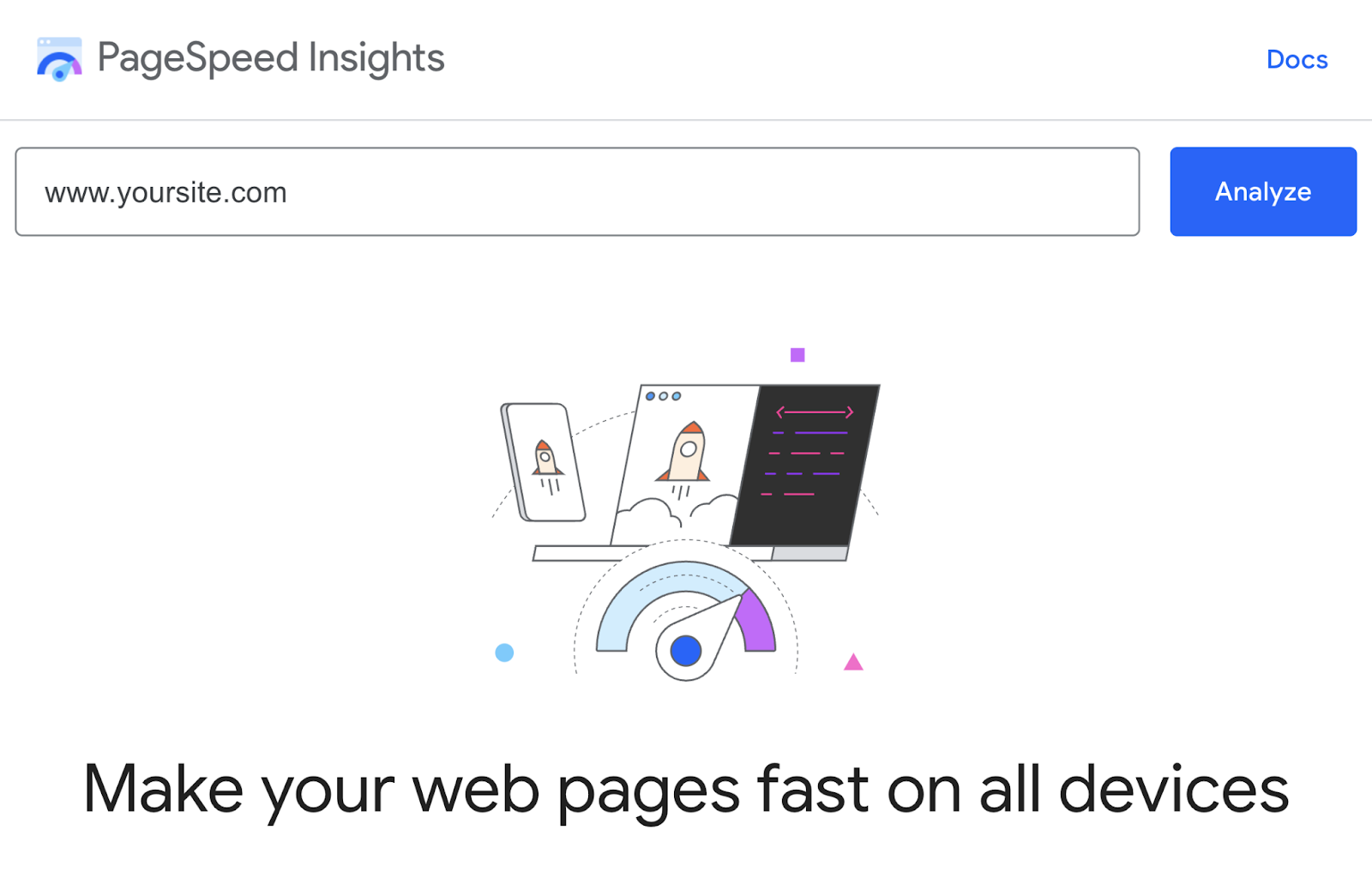 Analizar una URL en PageSpeed Insights