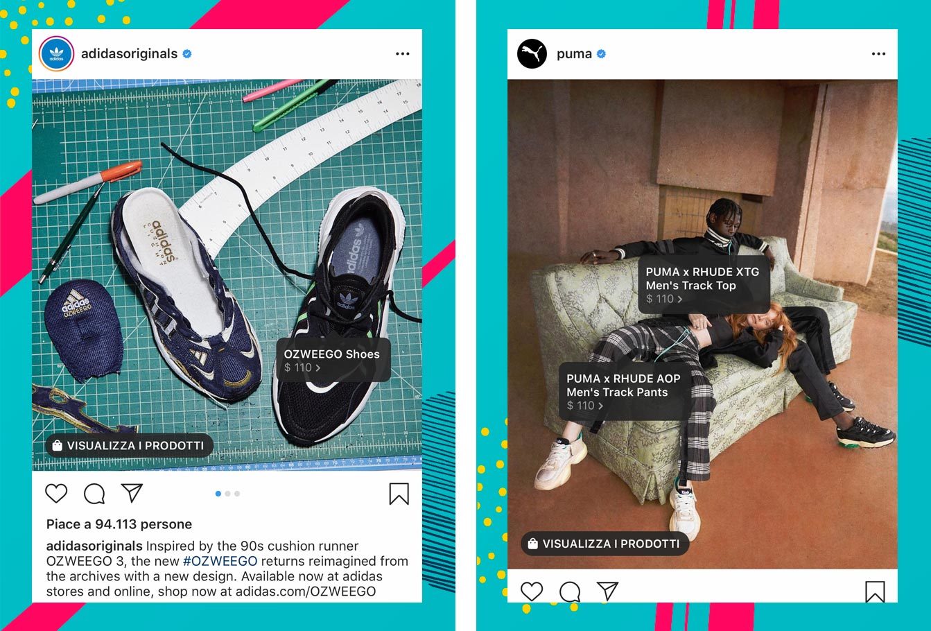 Esempi Instagram Shopping sport