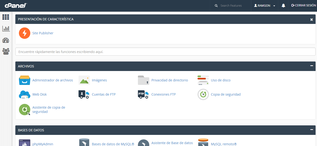 cPanel en Wordpress
