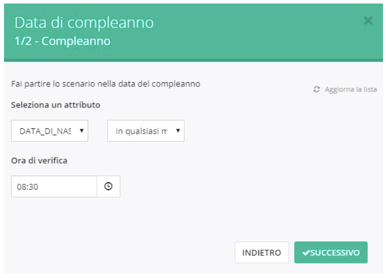 Messaggio email automatico: il trigger