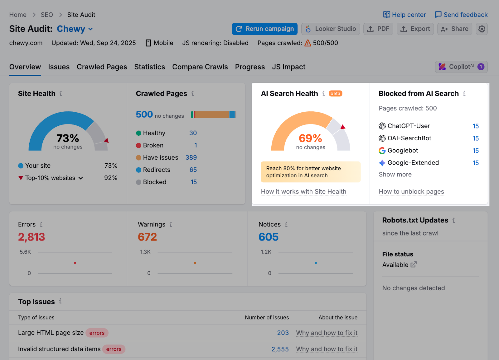 AI search health audit