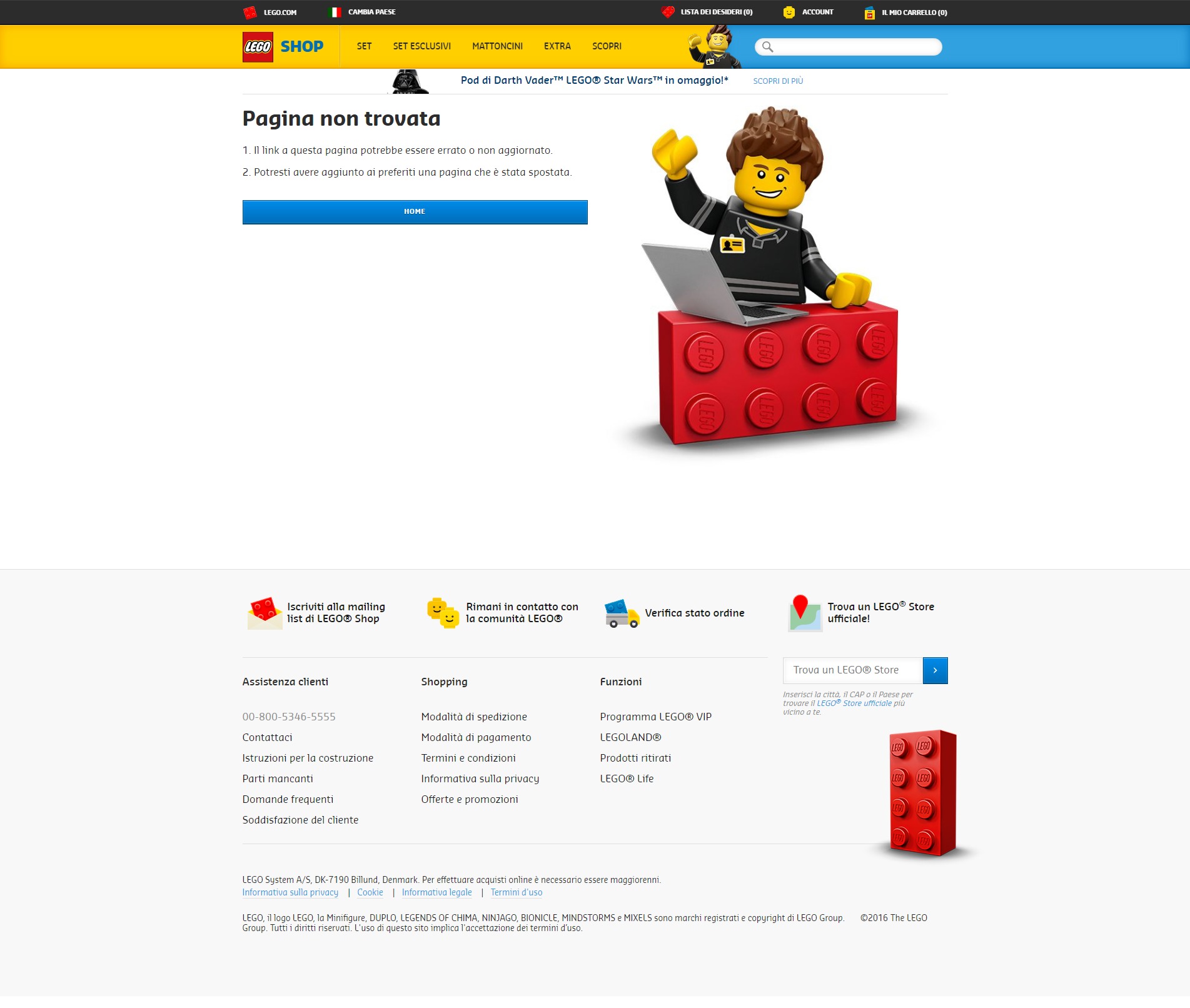 lego pagina errore 404