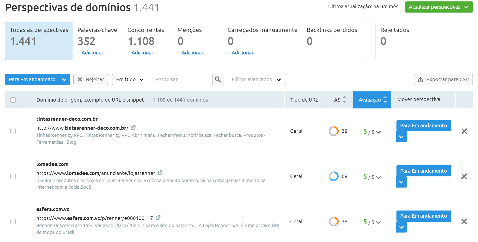 ferramenta Link Building Tool da Semrush