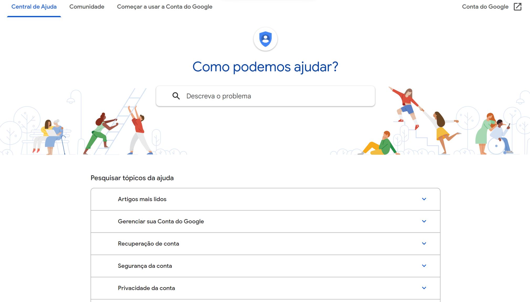 exemplo perguntas frequentes - google