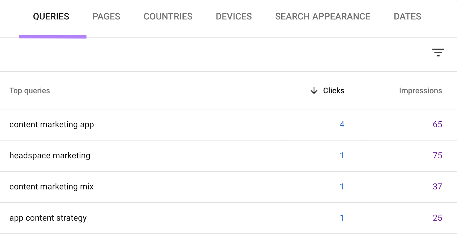 A guia de consultas está destacada.