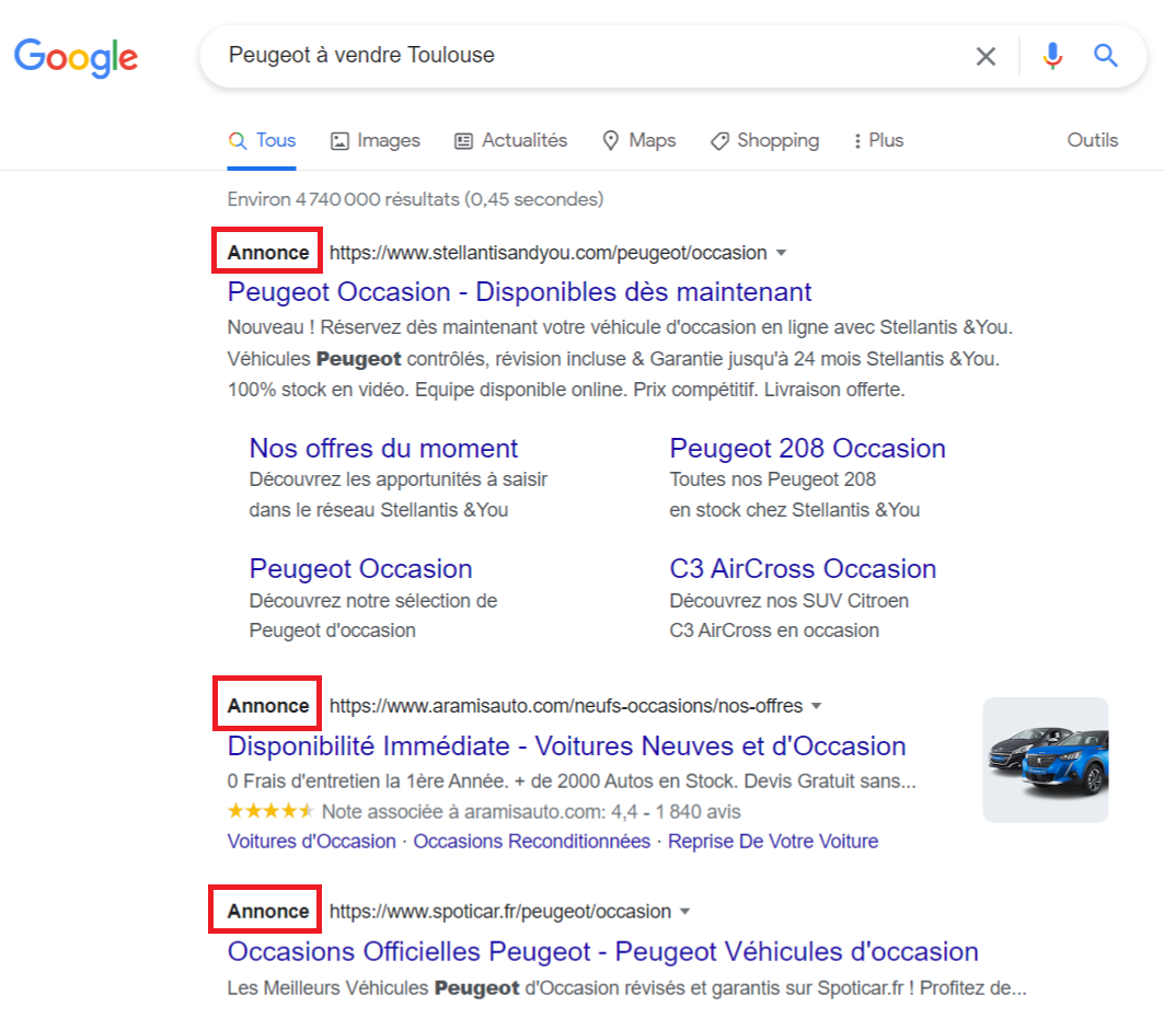 peugeot à vendre toulouse - Recherche Google, annonces