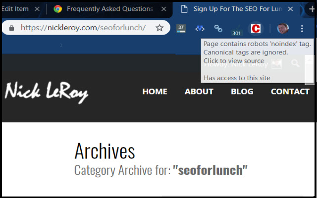 Inspect Canonical - extensão do Chrome