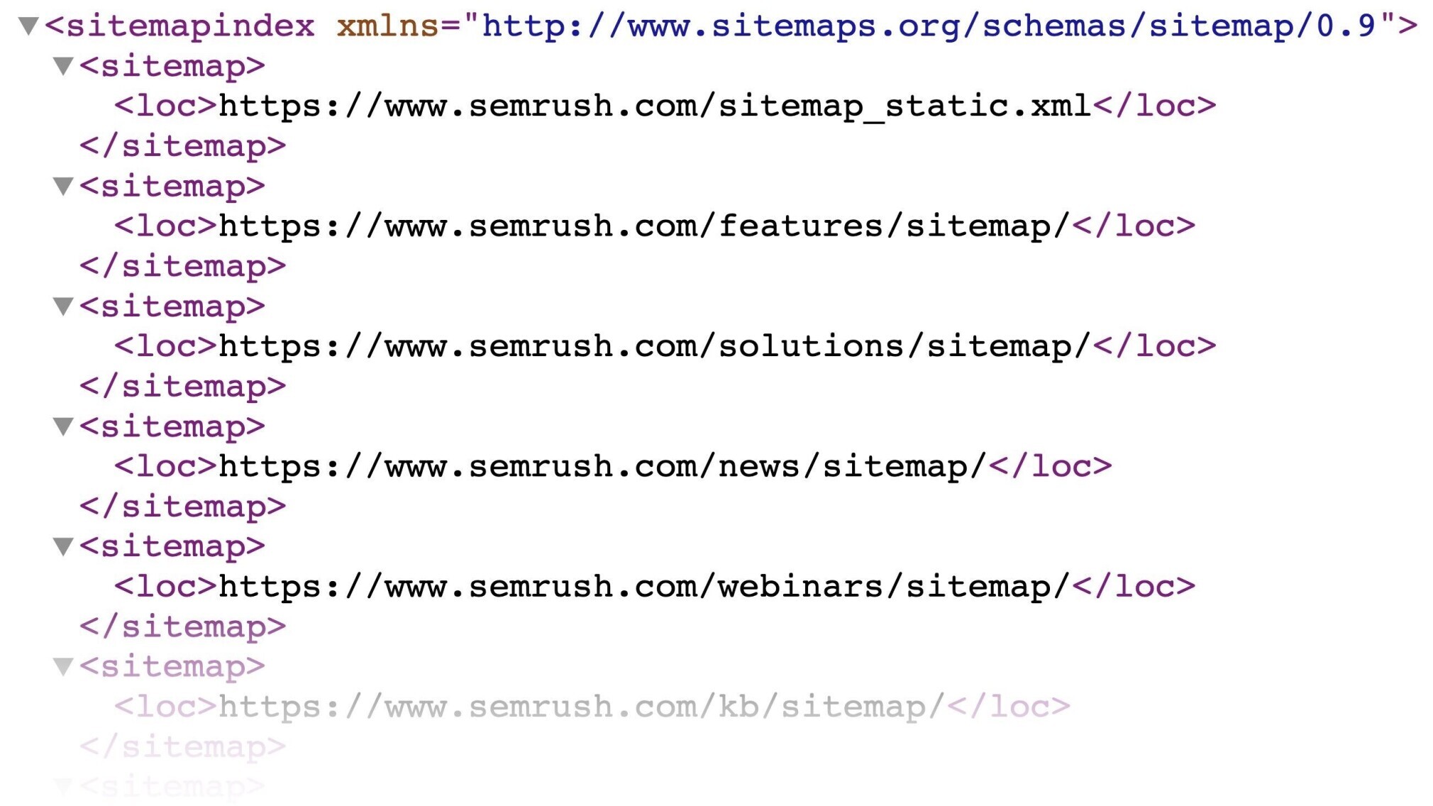 Sitemap in XML-Format