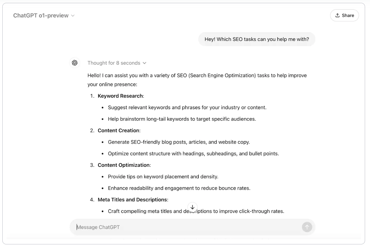 Nutzung von ChatGPT für KI-SEO