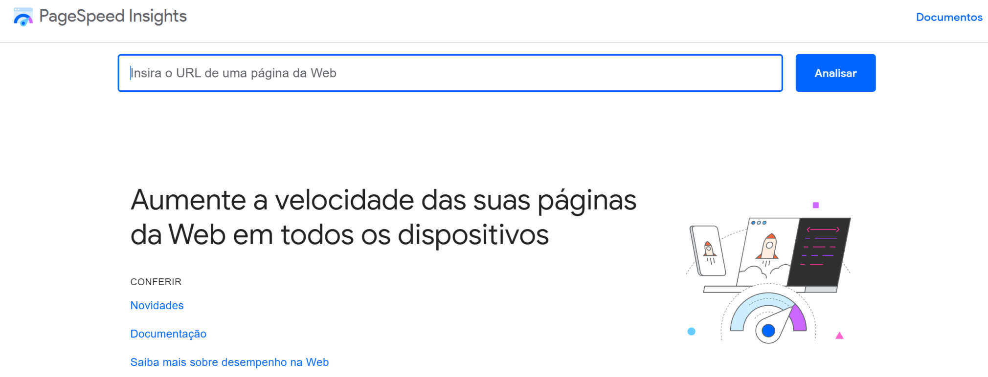 como ranquear no google - pagespeed insights do google