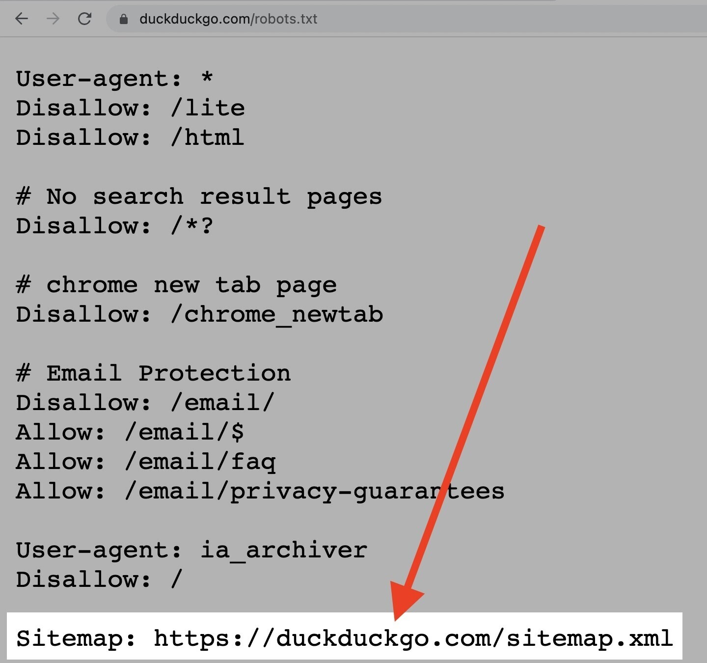 robots.txt sitemap example