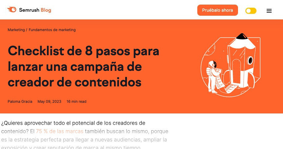 Checklist de 8 pasos para lanzar una campaña de creador de contenidos