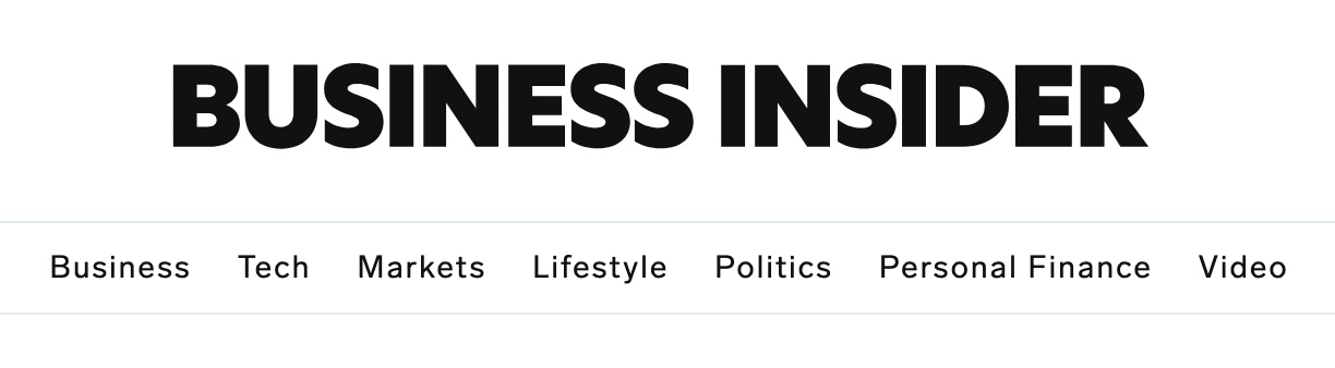 website-Architektur für eine Content-Site, Business Insider, organisiert nach verschiedenen Content-Kategorien wie Business, Tech usw.