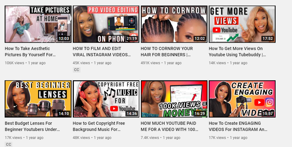 résultats après une vidéo YouTube tendance