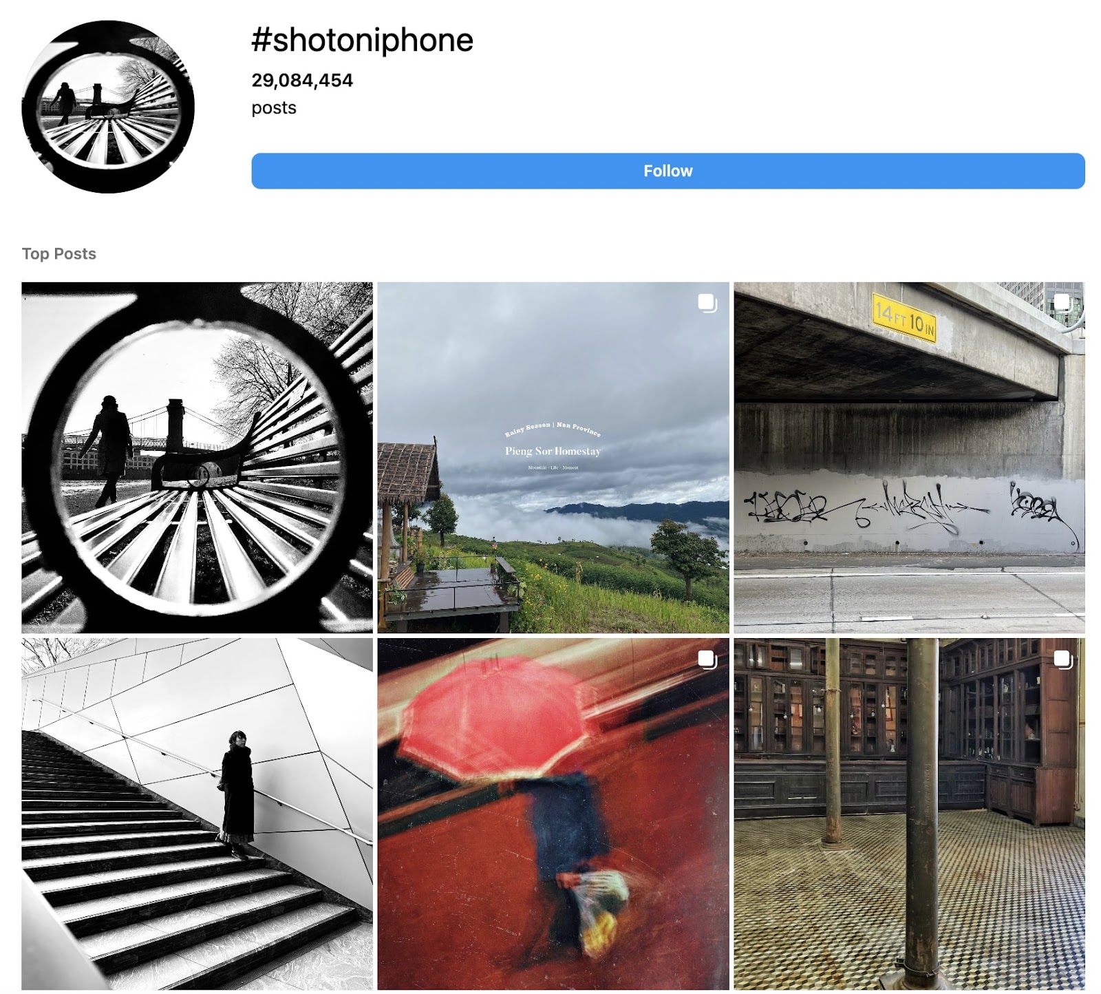 Publicações #shotoniphone na página do Instagram