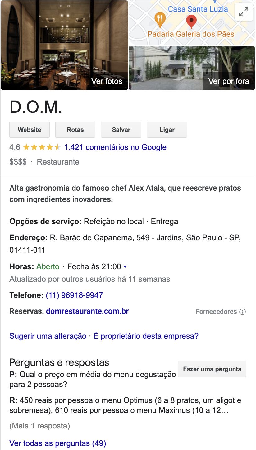 Google Perfil da Empresa