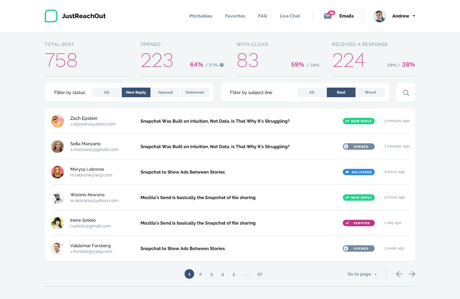 JustReachOut - ferramenta de link building