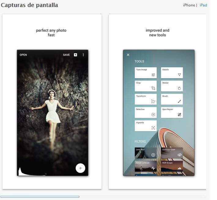 Apps para Instagram: Snapseed
