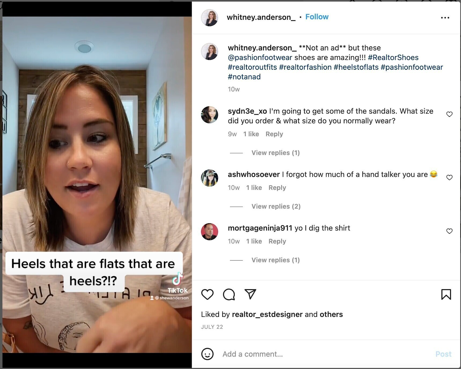 Contenu généré par les utilisateurs pour la vidéo Instagram de Whitney Anderson