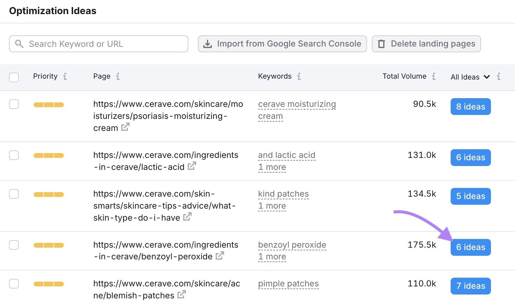 Optimization Ideas on the On Page SEO Checker.