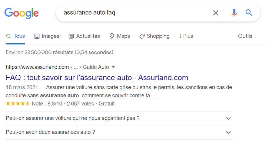 Google Assurance auto schema faq