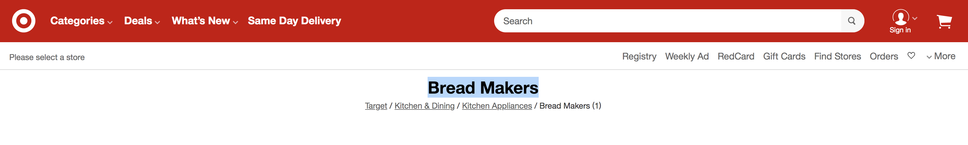 Example of an H1 tag