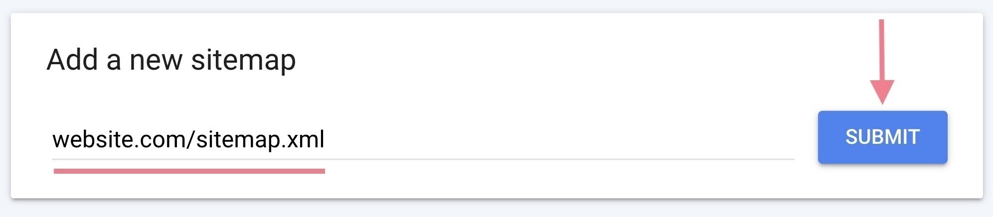 adicione novo sitemap ao google search console