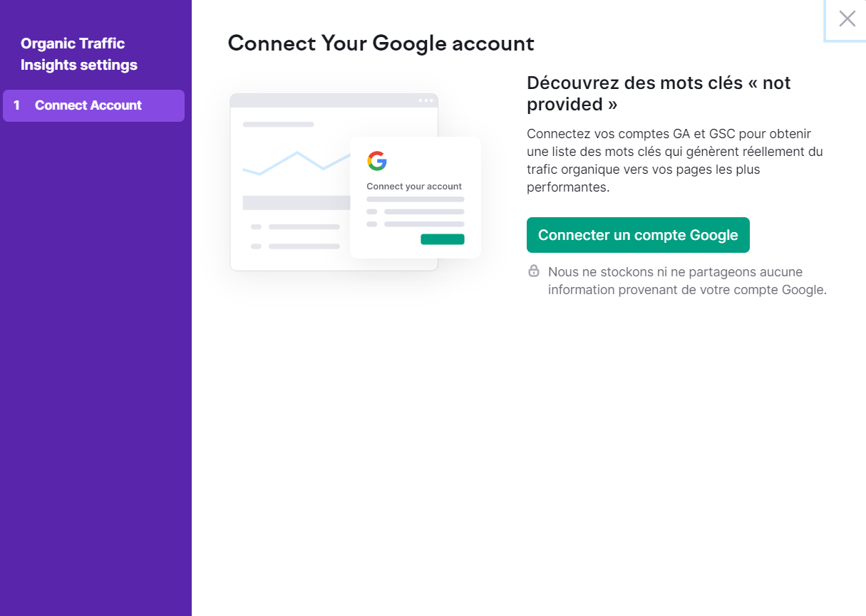 Invitation à connecter votre compte Google Analytics