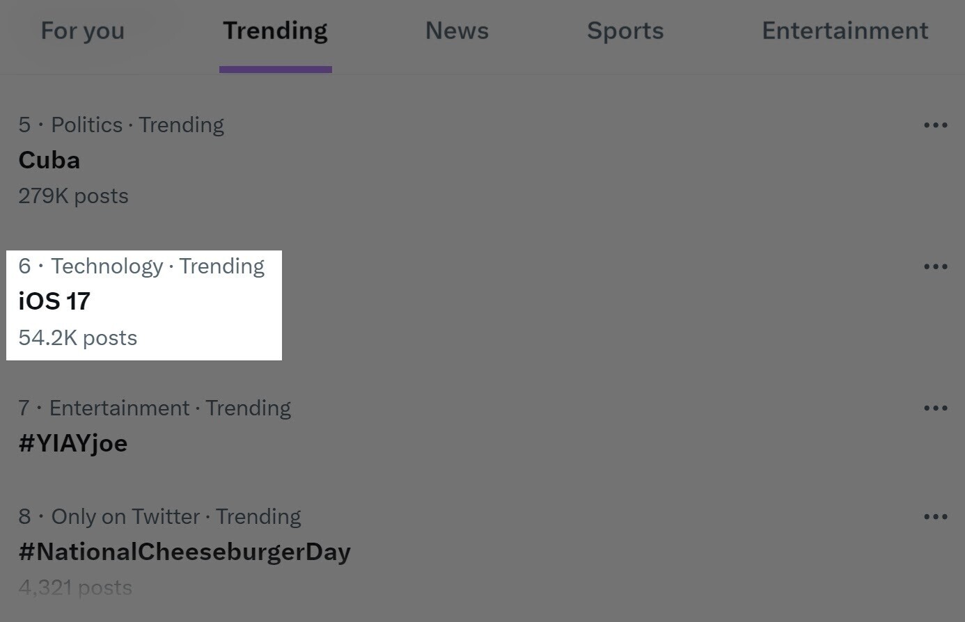"iOS 17" est tendance sur X