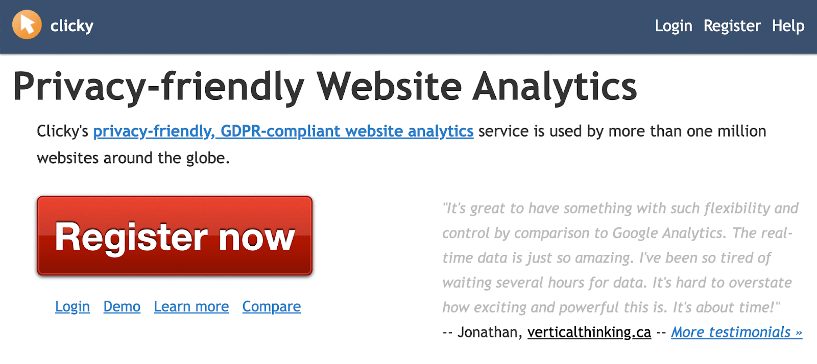 Clicky site analytics