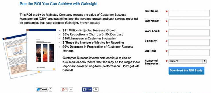 Pagine di atterraggio con pulsanti social di condivisione