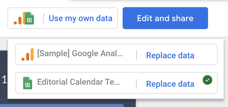 Dados adicionados com sucesso ao Looker Studio