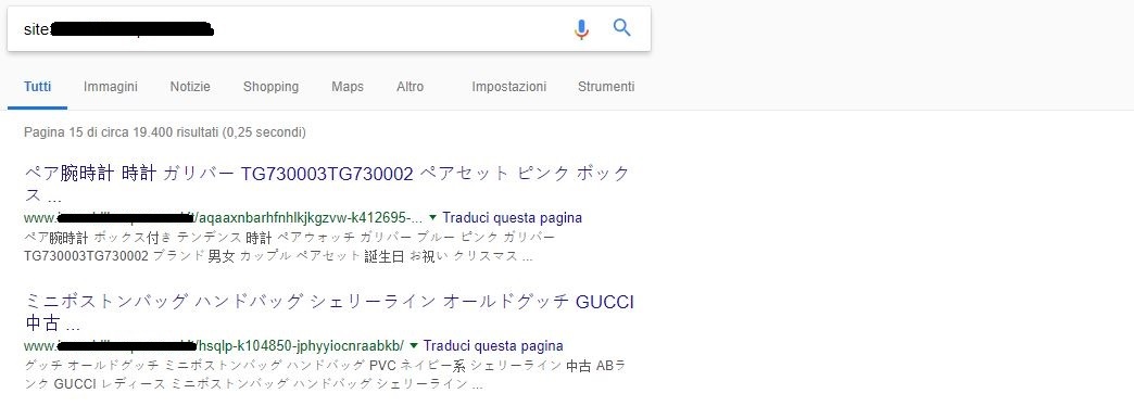 Risultati prima fase seo audit: penalizzazione