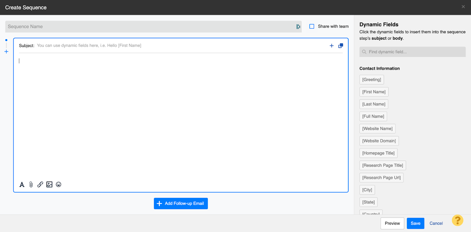 La fonction de sensibilisation par courriel de BuzzStream