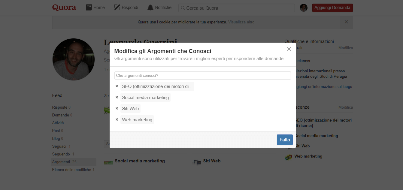 Com usare Quora