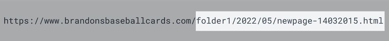 eine schlecht optimierte URL, die das Thema der Seite nicht klar kommuniziert