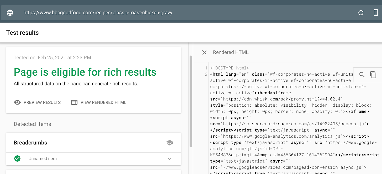 google outil de test des résultats enrichis