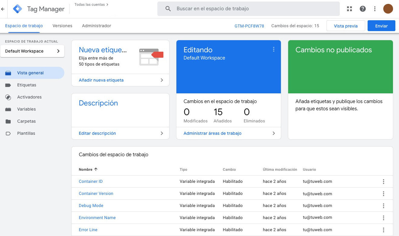 Visión general de Google Tag Manager