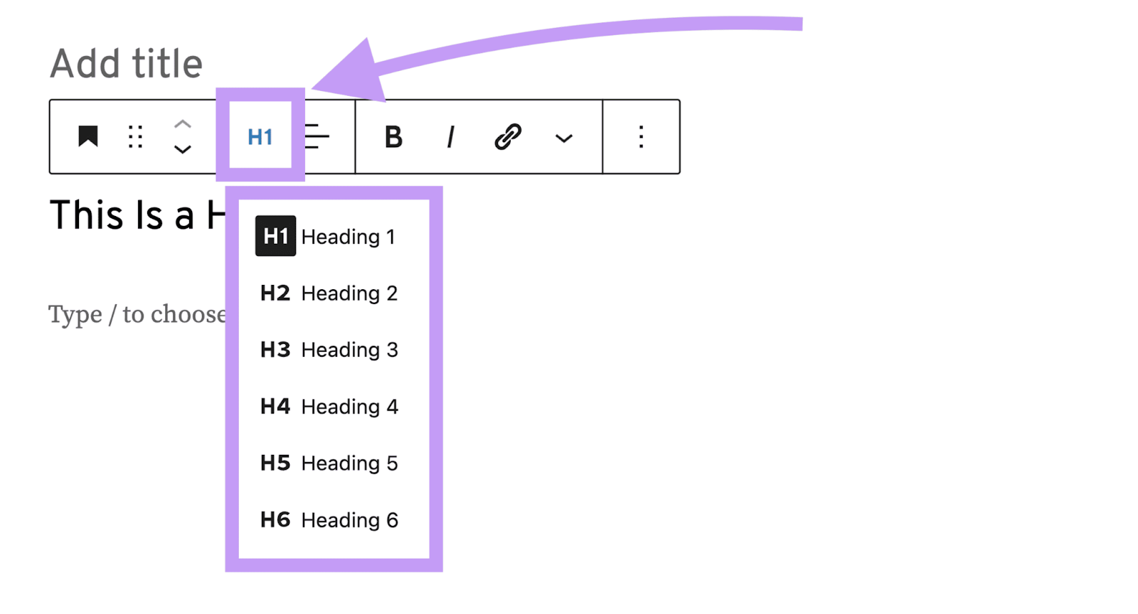 Überschrifteneinstellungen in WordPress