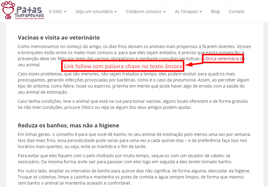 Link que ajuda no poscionamento