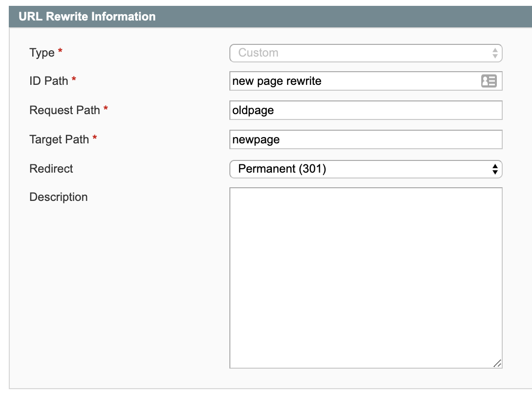 Redirection 301 Magento