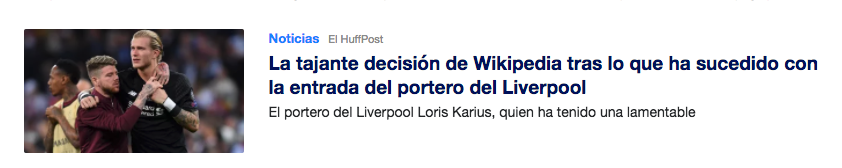 Qué es el Clickbait - Ejemplo de Yahoo.es