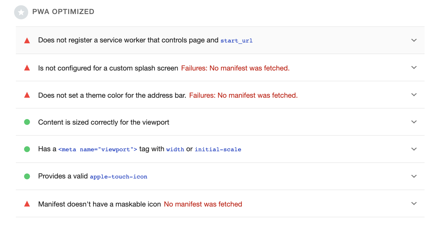sugerencias para mejorar el rendimiento general de la PWA