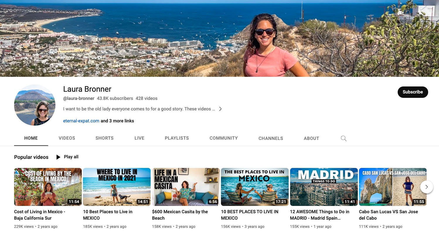 Canal YouTube de Laura Bronner